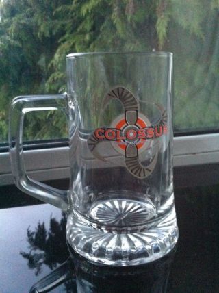 Colossus From Italy Clear Glass Pint Of Beer Tankard Stein Water 500ml Cup Mug