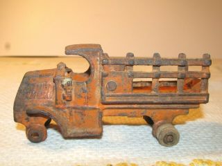 Vintage Cast Iron Hubley Toy Stake Truck Parts 4 1/2 " L Collectible