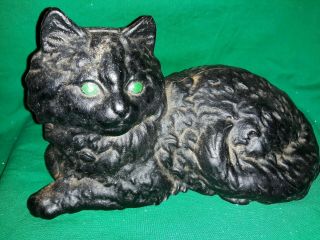 Hubley Black Cat Cast Iron Doorstop 1248
