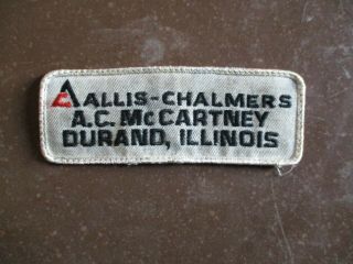 Vintage Allis - Chalmers Tractor Hat Patch Durand Illinois