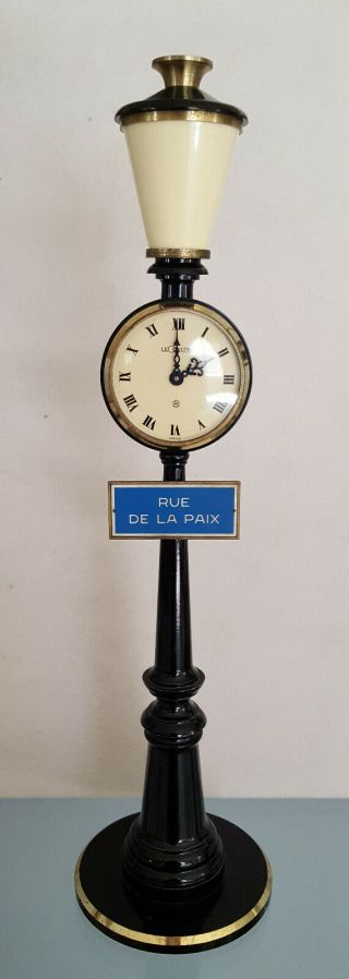 Vintage Jaeger Lecoultre Street Lamp " Rue De La Paix " 8 Day Swiss Clock