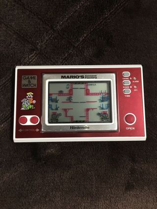 Mario ' s Cement Factory Game And Watch Vintage 1983 Nintendo Handheld Rare 2