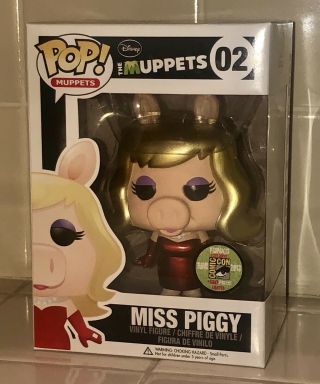 Funko Sdcc 2013 The Muppets Miss Piggy Metallic Pop Limited 480 Made Rare Grail