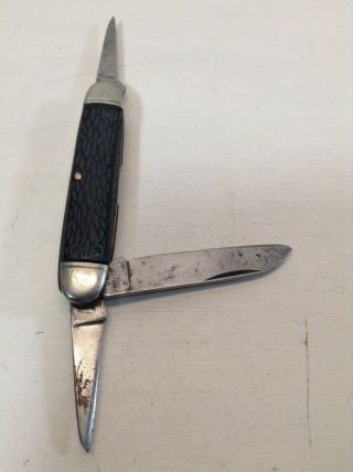 Camillus York Usa 3 Blade Pocket Knife Vintage