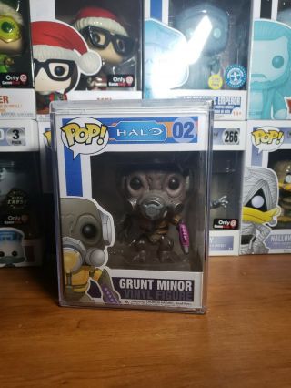 Authentic Funko Pop Halo Grunt Minor 02 Rare,  Vaulted,  Retired With Pop Stack
