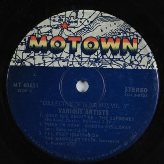 Northern Soul 45 Motown Sound Vol.  5 Various Artists Motown 33rpm 6 - Song Ep Hear