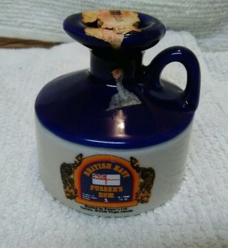 Very Rare Full Vintage British Navy Pusser´s Rum.  2.  5 " Tall & Partial Tax Stamp