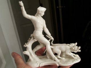 Nymphenburg German Porcelain Figurine Fox Hunting