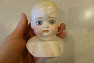 Antique Bisque Boy Character Doll Head Only Antique Approx.  2x2.  5 " Face