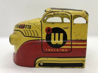 Old Antique Vintage 1940’s 1950’s Wyandotte Trucking Tin Litho Truck Cab Parts