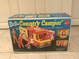 1970 Vintage Mattel Barbie Country Camper Complete Nos Ununsed Rare Find