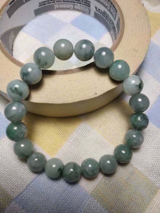 Grade A 100 Natural Burmese Jadeite Jade Beaded Bracelet A 8178