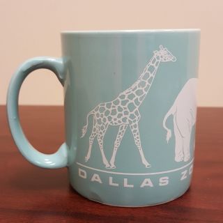 Dallas Texas Zoo Souvenir Gift Coffee Mug Giraffe Elephant Kangaroo Turtle