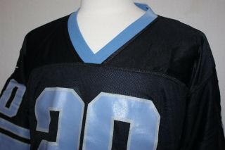 Vintage Reebok Barry Sanders Detroit Lions Black Blue Reversible Jersey 48