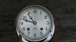 Chelsea Boston clock co.  ships bell strike chromed finish clock 3