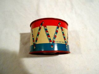 Vintage Ohio Art Tin Drum Bank 2 1/4 X 3