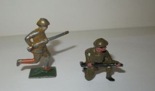 Lead/metal Soldiers With Guns (one On Stand Is 2 " Tall)