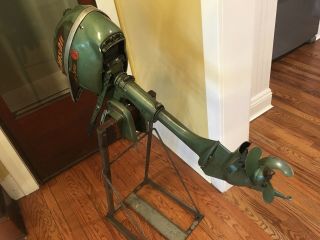 Vintage Johnson 1954 3hp Outboard Motor Model Jw - 10 3 Hp Antique With Stand