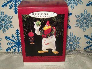 Hallmark Foghorn Leghorn And Henery Hawk 1996 Looney Tunes Christmas Ornaments