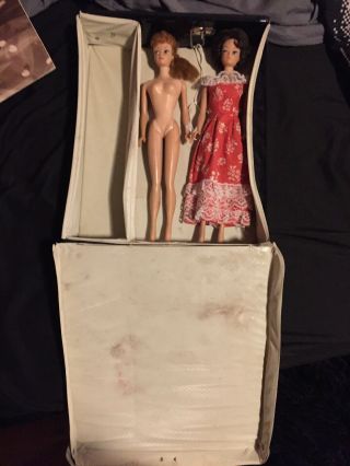 1963 mattel,  Vintage Barbie With Case And 2 Barbies 2