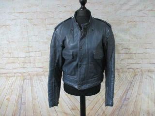 Mens Vintage Bks Leather Motorcycle Jacket Size M / Ref M0131