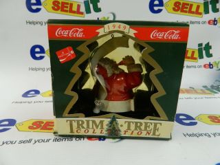 Rare Coca Cola Santa Christmas Ornament 