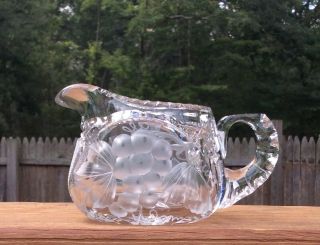 Tuthill Abp Cut Glass Vintage Pattern Creamer