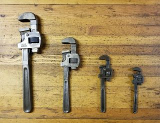 Antique Plumbing Tools • Adjustable Monkey Pipe Wrench • Vintage Machinist ☆usa