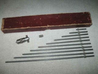 Vintage Starrett No.  124 - B Inside Micrometer Set - 2 " To 12 " Range