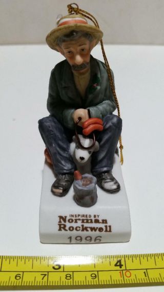 Vintage Norman Rockwell Figurine,  Holiday Ornament,  Collectable 1996,