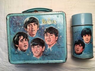 The Beatles 1965 Lunch Box Lunchbox and Thermos - Aladdin - vintage collectible 2