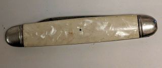 Vintage IMPERIAL Pearloid Pocket Knife w/ Trick Gravity Lock Blade 3 Patents 2