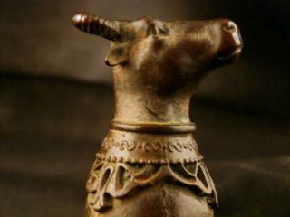 Antique Chinese Brass Hand Made Cow Cup Naa028
