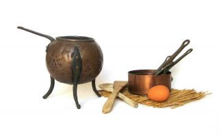 - Small Footed Antique French Copper Cooking Pot From Kitchens Of Old