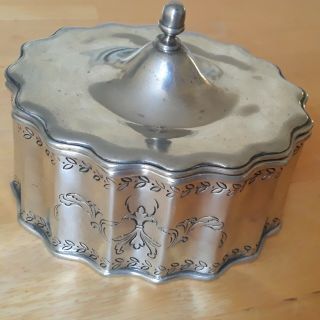 Vintage Pierre Deux Large Silver Plate Trinket Box With Lid,  Made In France