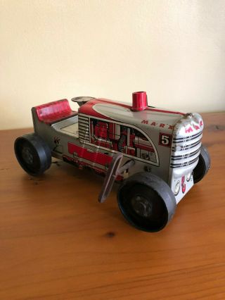 Vintage Tin Litho Marx 5 Wind - Up - Tractor