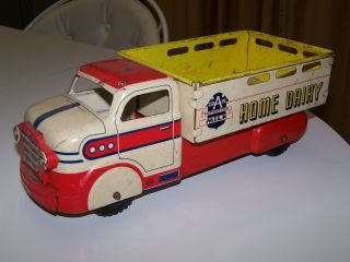 Vintage Antique Marx Tin Home Dairy Delivery Milk Truck