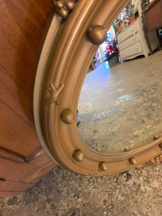 Antique Federal Style Convex Bullseye Eagle Mirror Large 3