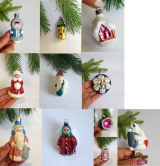 Private List For Suskronborg Set Of 11 Christmas Glass Ornaments Vintage Ussr