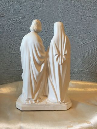 Vintage Plastic Holy Family Religious Statue Figurine Sculpture Mantle Decor 3
