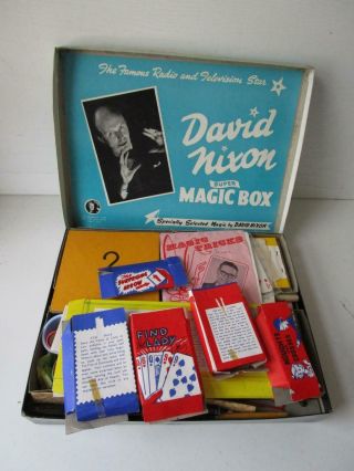 Vintage David Nixon Magic Box With Extra Magic Tricks