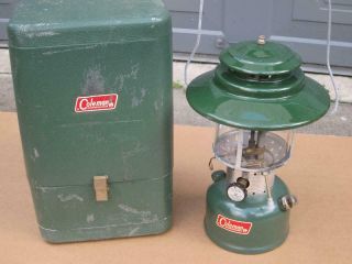 Vintage Coleman Lantern 228f W/ Metal Case Dated 5 - 71