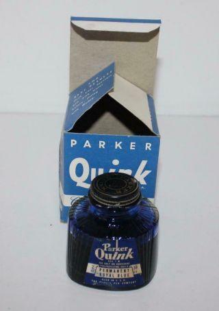 Parker Royal Blue Quink Ink - Old Stock - Full Bottle