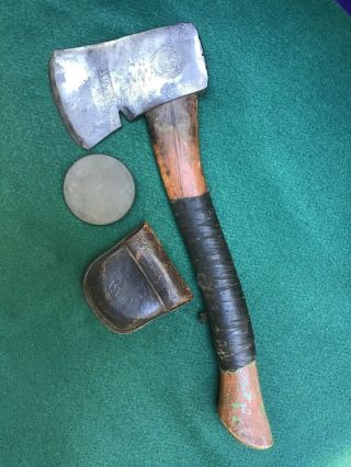 Vintage Plumb Official Boy Scouts Of America Hatchet & Sharpening Stone
