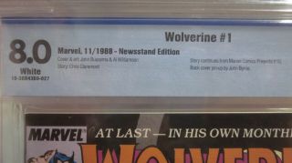 Wolverine (1988 Series) 1 (CBCS 8.  0) Marvel Comics First Patch 2