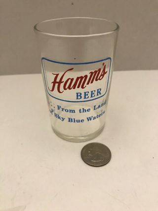 Hamm’s Beer Glass 1960’s From The Land Of Sky Blue Waters