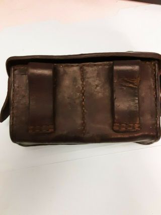 Vintage Wwii Japanese Front Ammo Pouch Leather Authentic