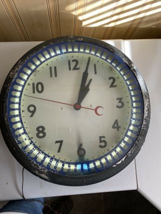 Early 1930s Rare Neon Clock - 100