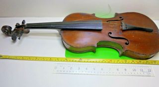 Antique Old Vintage 14 1/2 " Two Piece Back Violin Viola String Instrument A / F
