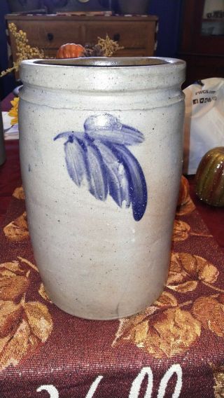 Baltimore Maryland Decorated Stoneware Crock Jar 1 Gallon